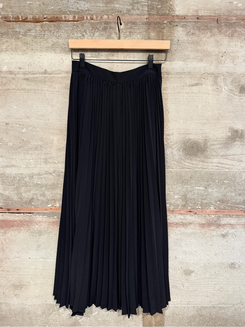 CO Essentials Black Pleated Maxi Skirt